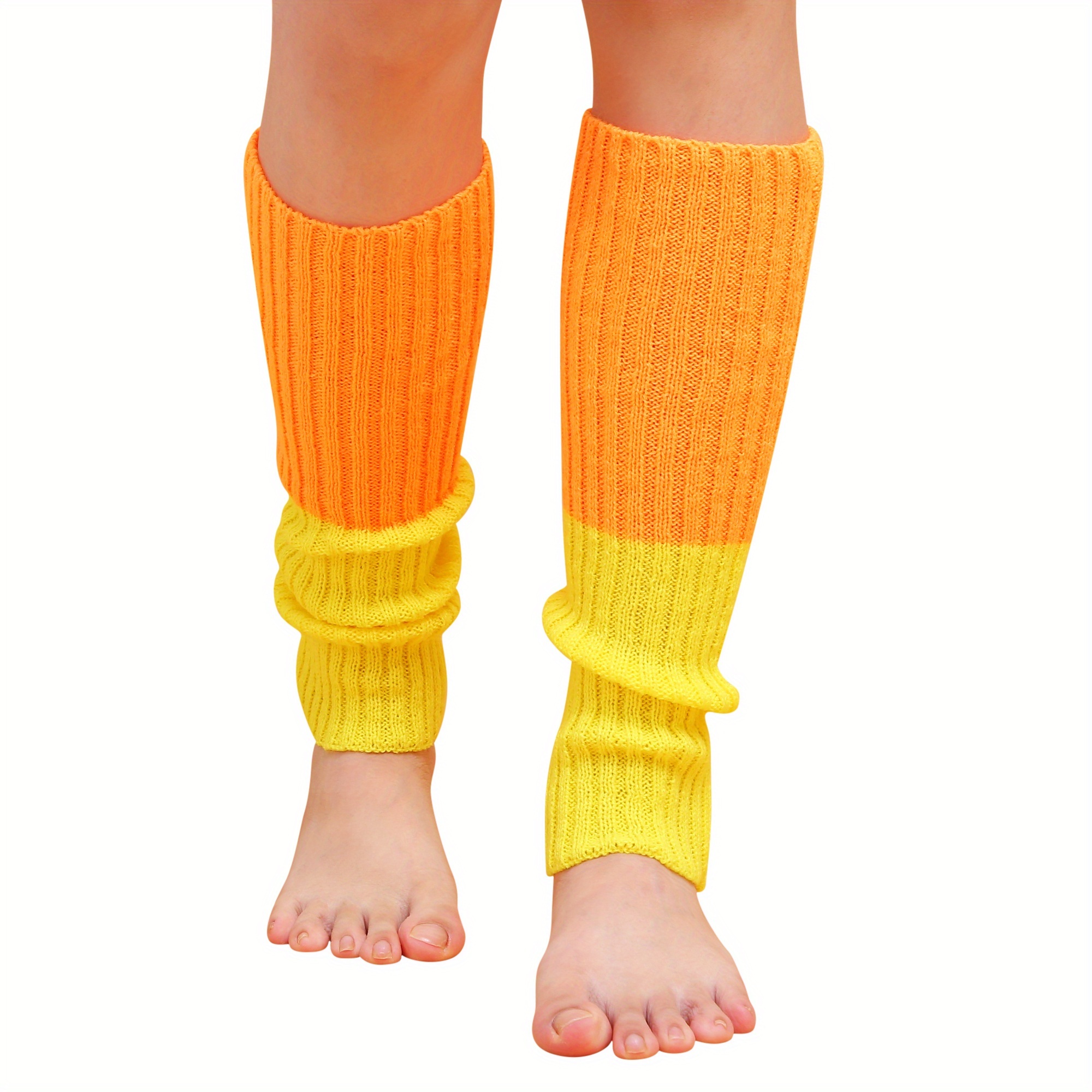 women's winter leg warmers soft ribbed elastic boot covers for