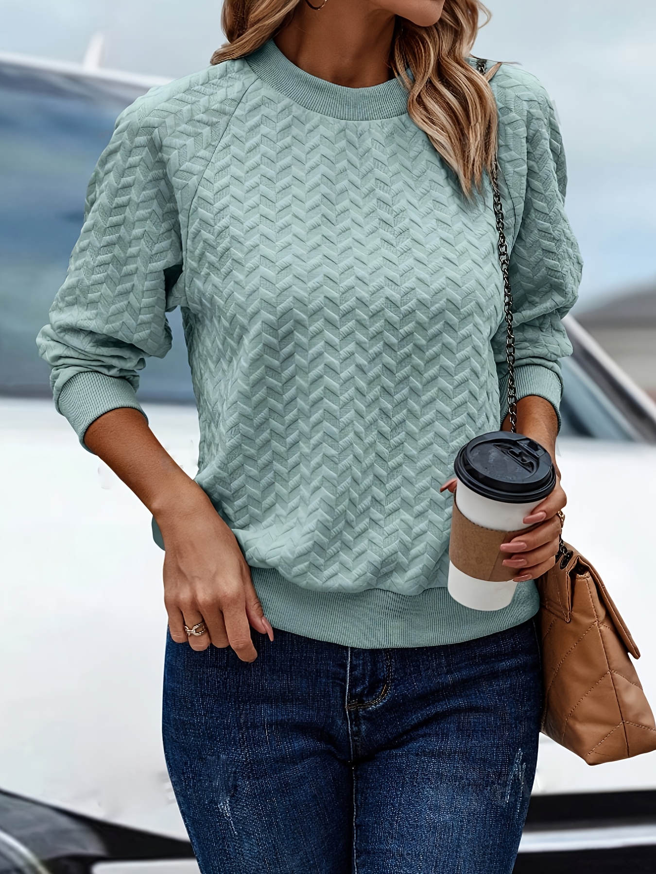 Col Rond Pull Ample Femme Pull Pour Femme Automne Et Hiver Doux