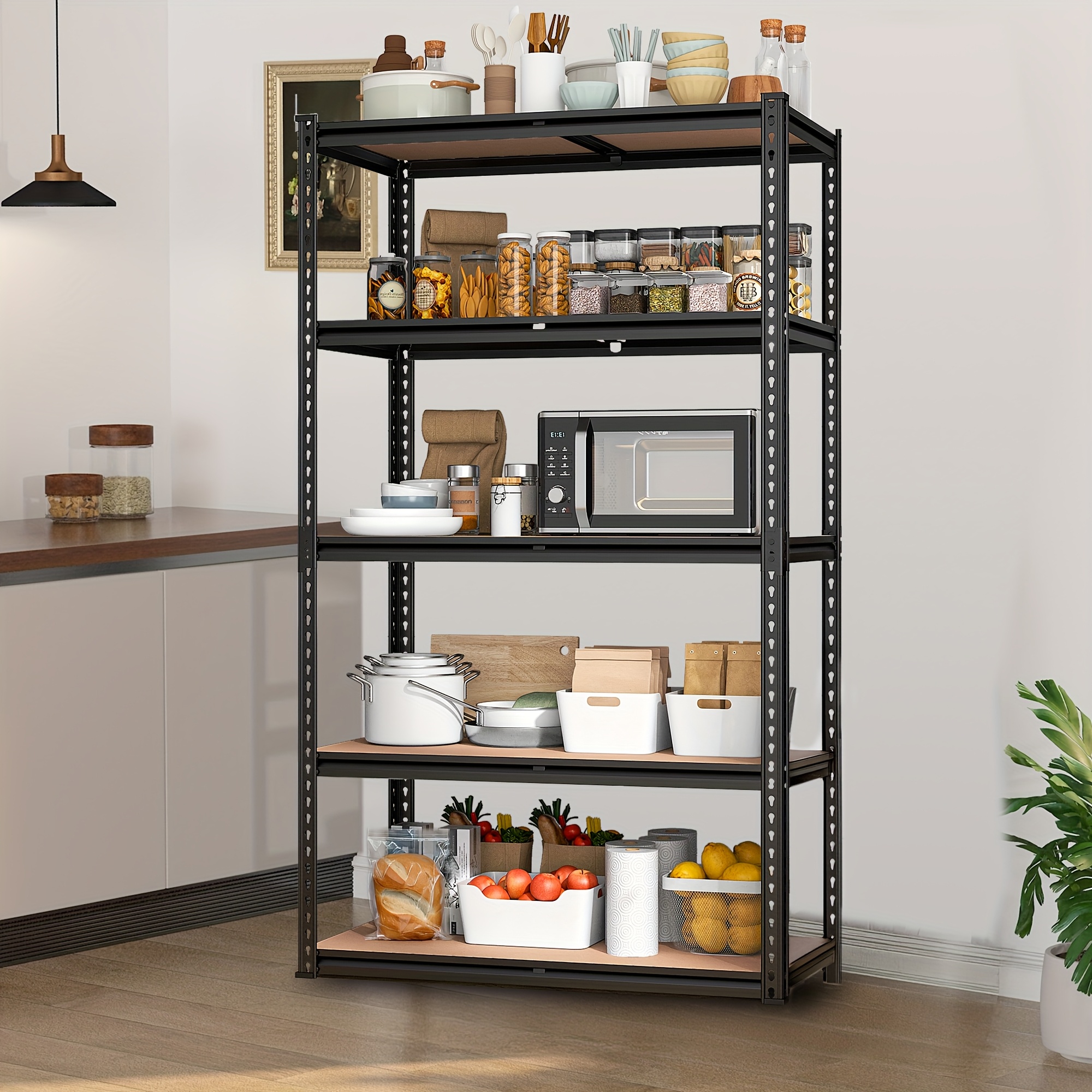 Heavy Duty Metal Storage Shelves - Side View
