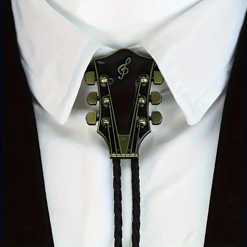 

Western Cowboy Style Bolo Tie, Country Guitar Bolo Tie, Sweater Chain Accessories For Men
