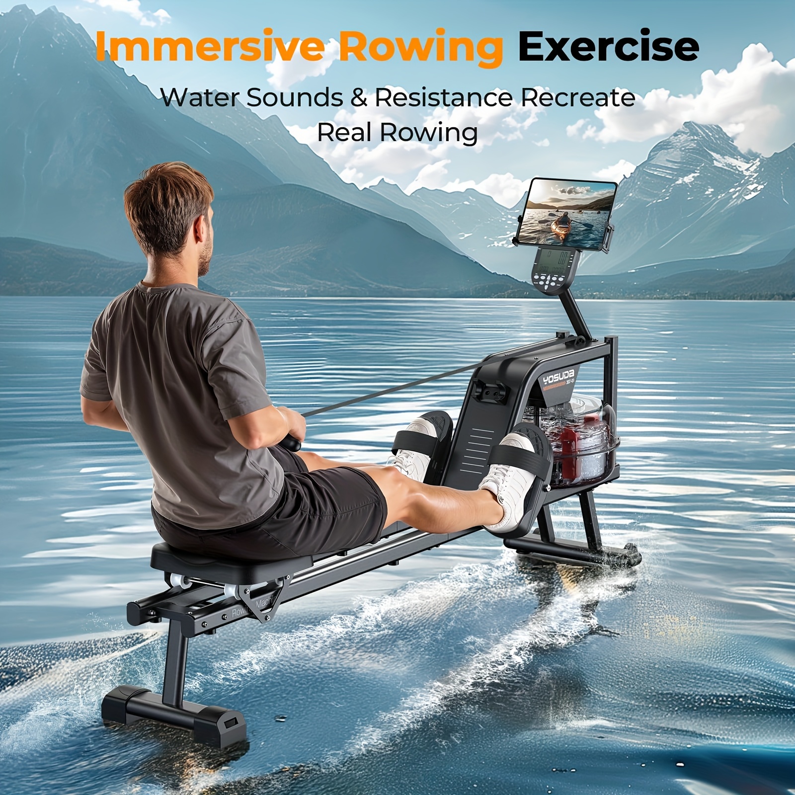 folding silent rowing machine indoor multi speed Temu