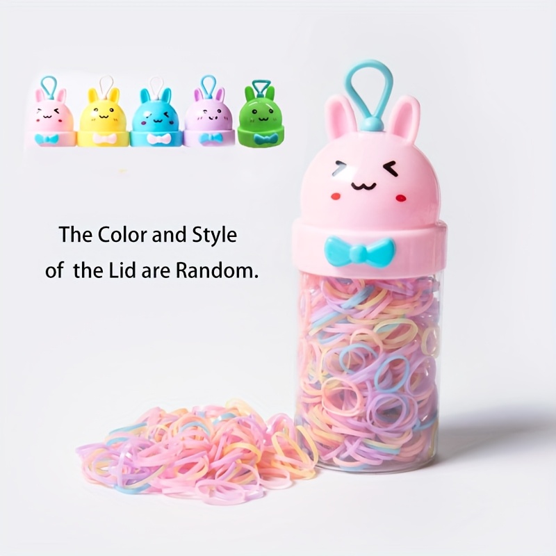 TEMU 200 κομμάτια/βάζα Cute Easter Bunny Canned Colorful Hair Accessories, Ανοικτά Καλώματα Μαλλιών για Κορίτσια, Ιδανικό Σχεδιασμός Μαλλιών για
