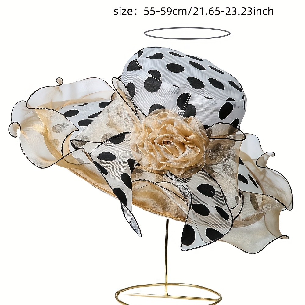 Elegant White and Black Floral Hat Elegant Black and White Floral Fascinator Hat with Feathers main image 4