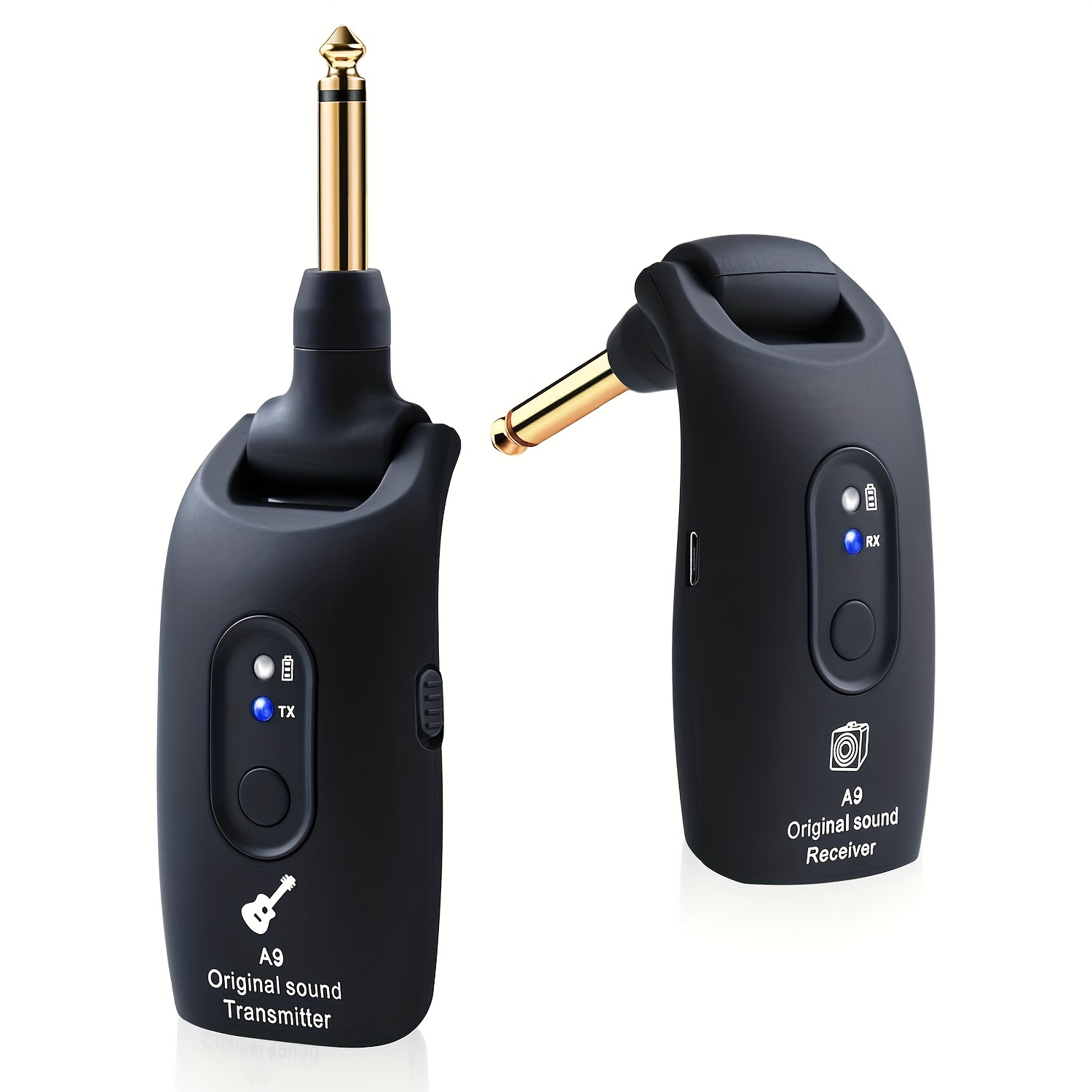 

Wireless Guitar System Operating At 2.4ghz, Rechargeable Audio Wireless Transmitter Receiver, Suitable For Guitar, Bass, Wind Instruments, And Electronic Musical Instruments.