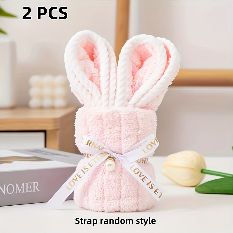 2pcs Soft Absorbent Quick-drying Face Towels | Reusable, Suitable For Men And Women, Ideal For Bathroom, Home, Wedding, Birthday, And Store Closing Gifts, Made Of Polyester