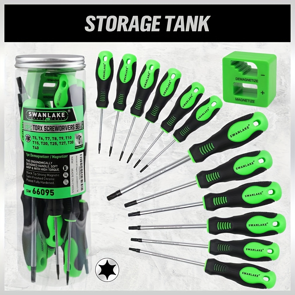 E-shop SWANLAKE 13-teiliges Set magnetischer Schraubendreher von T5 bis T40