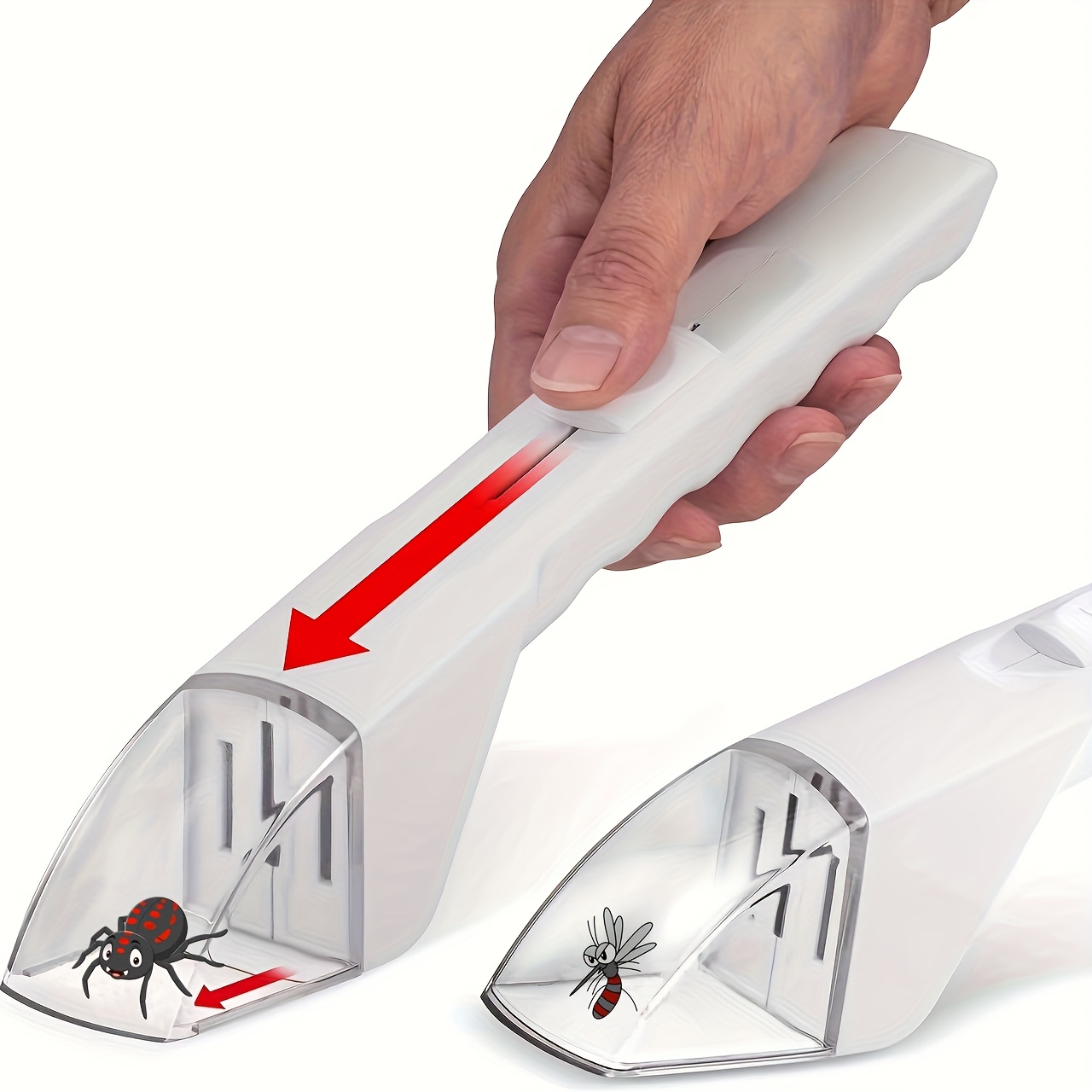 Easy-Grip Handheld Bug Catcher - Ideal for Mosquitoes, Flies & Spiders | Durable Plastic Insect Control Tool