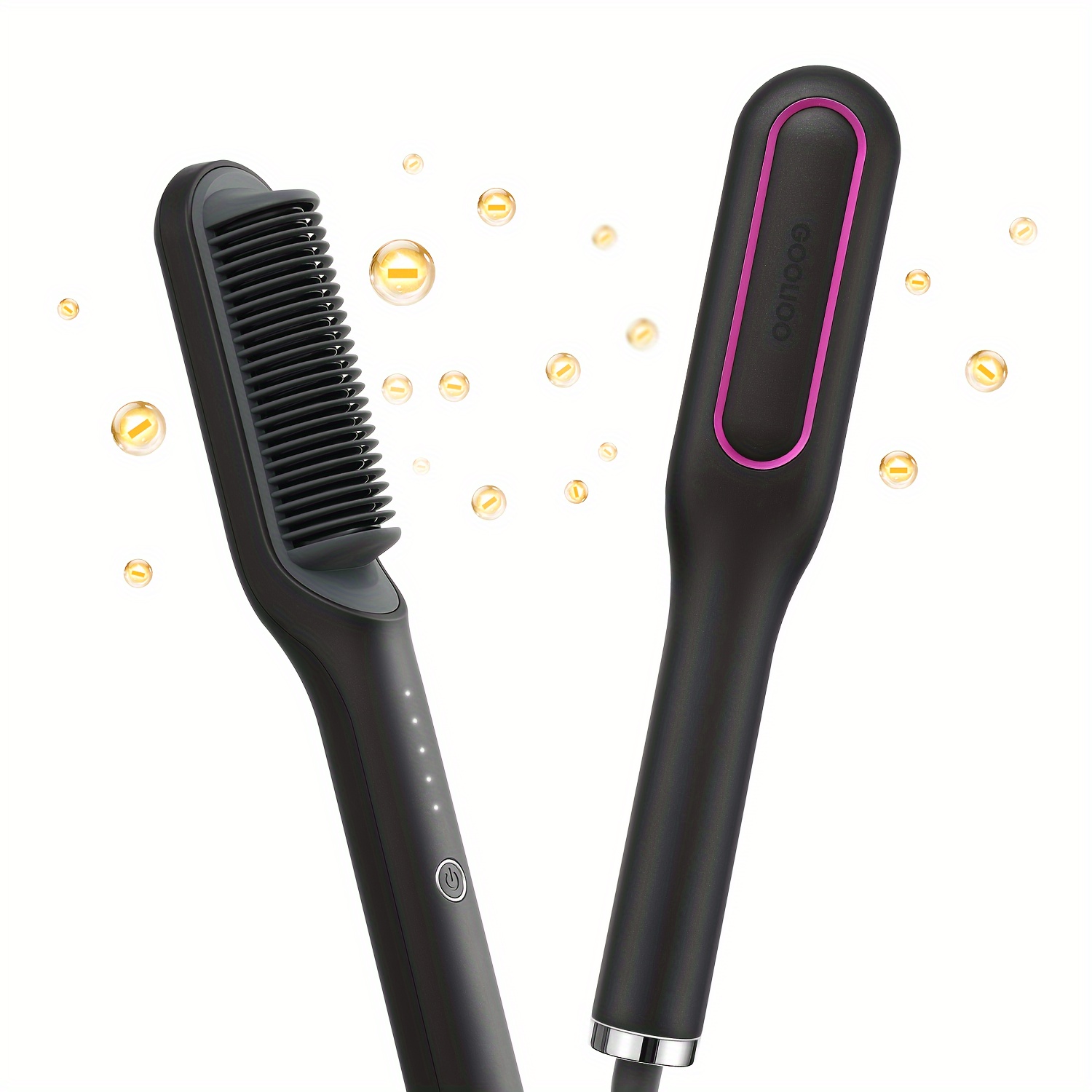 rotating heated smoothing brush Rotating Curling Curling Iron Hair Brush Iron Straightener Everyday  Professional Hair Straightening Brush, Fast Heating Ceramic With Shutoff, 