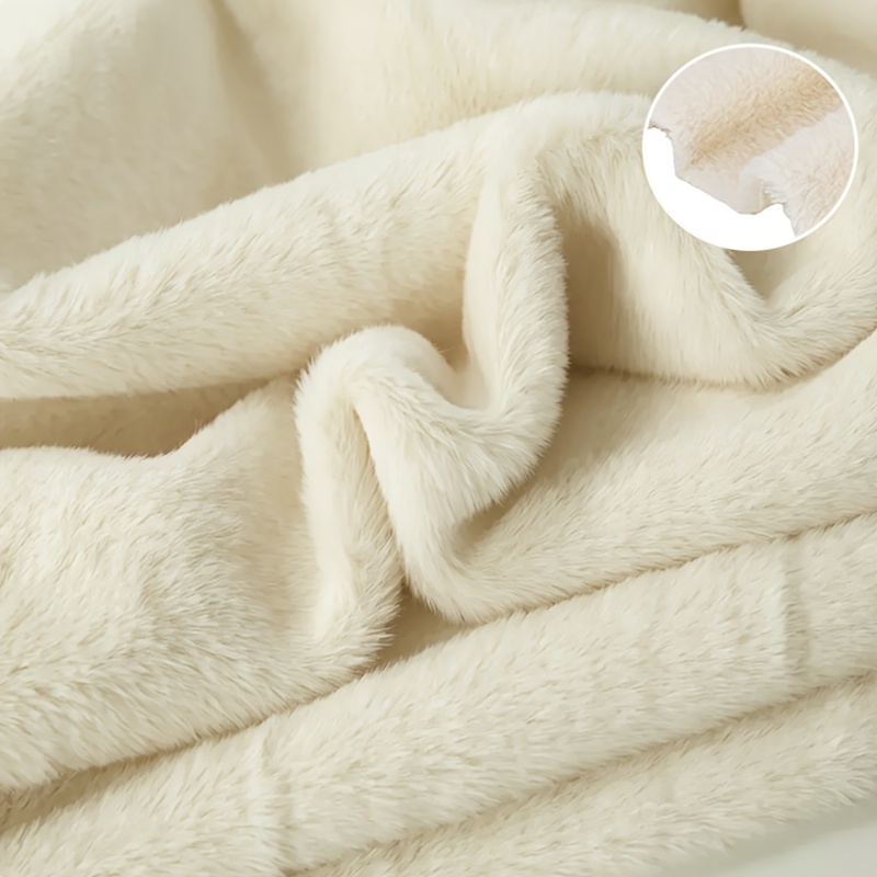 TEMU Luxury Faux Rabbit Fur Fabric Features Soft, Fluffy And Smooth Plush Surface. Great For Handmade Diy Role-play Decor, Halloween & Christmas