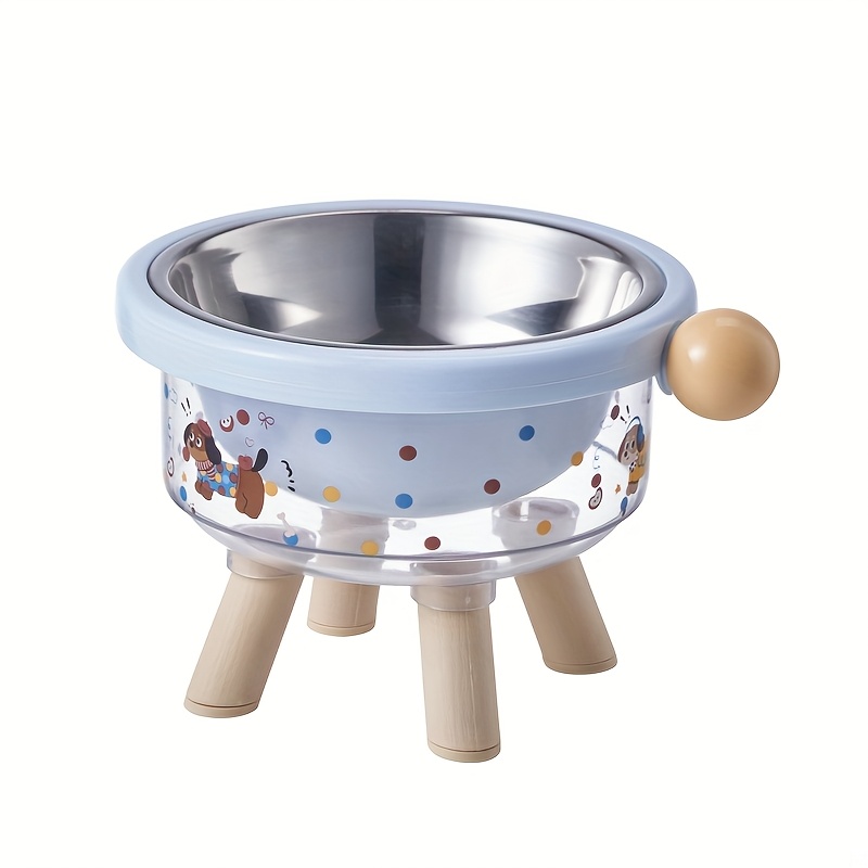 TEMU 1pc Dopamine Colored Pet Bowl, Cat Neck Protection High-footed Bowl Anti-tipping Cat Bowl Dog Bowl