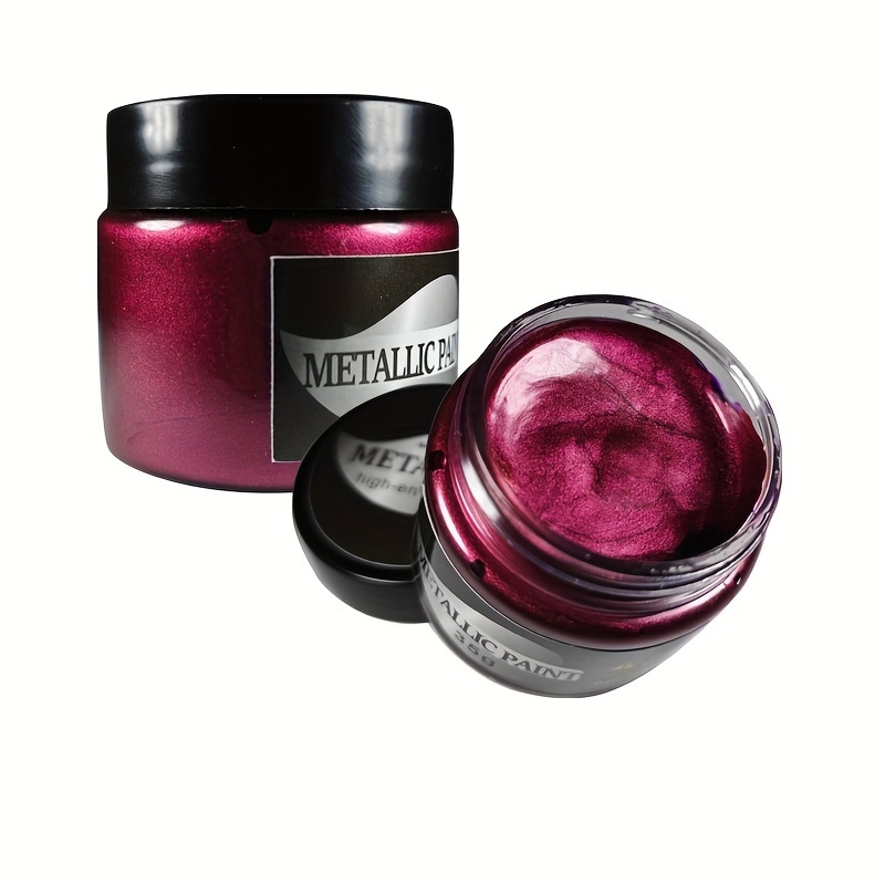 Image of 1 40g Bottle Of Metallic Paint, Concentrated And Water-based, Ideal For Artists And Beginners. Perfect For Painting On Rocks, Crafts, Leather, Wood, Fabric, And Ceramics