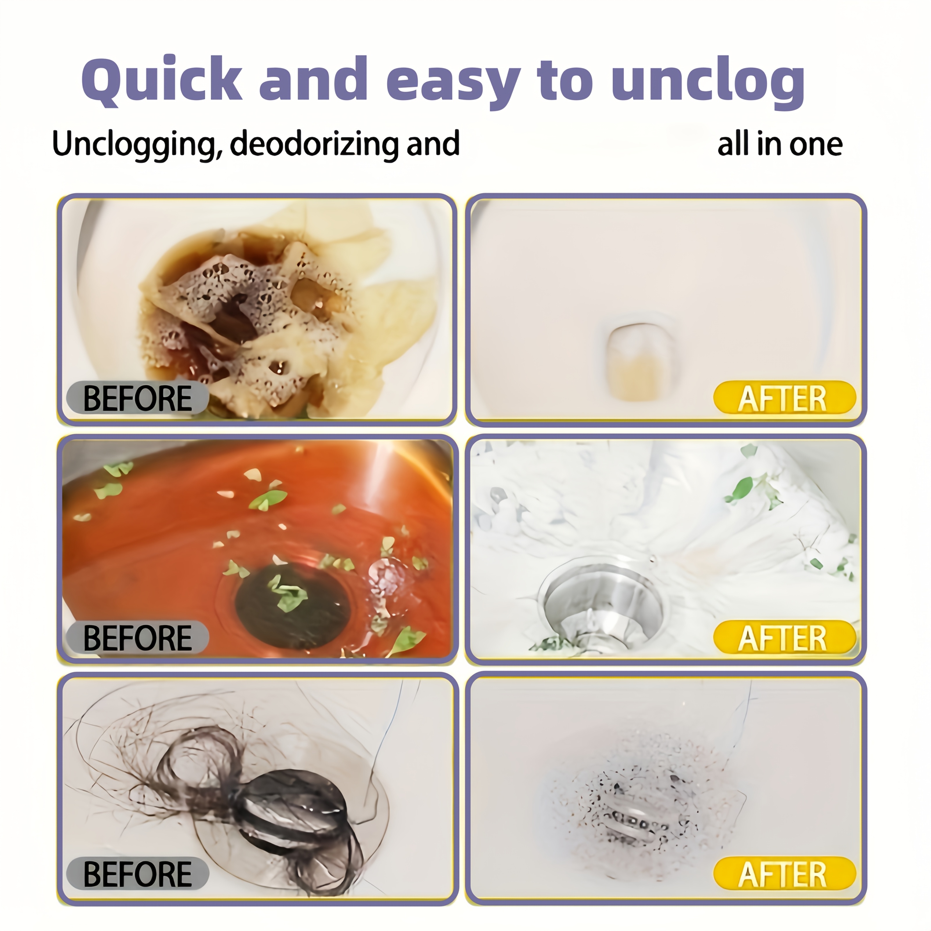 12 tabletas/caja de limpiador de desagües | Efectivo para la eliminación de pelo, residuos de comida, eliminación de olores, adecuado para lavabos de baño, desagües de cocina, duchas, inodoros