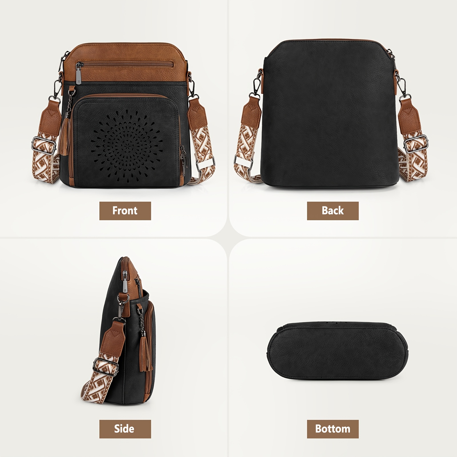 RAINSMORE Designer Medium Crossbody Bag for Women