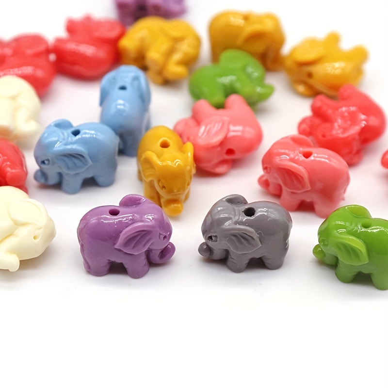 

10pcs Set Of Artificial Coral Elephant Beads For - Bracelets, Necklaces & Earrings, Elephant Gifts