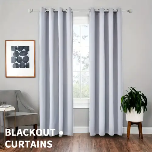 2pcs high blackout solid color curtains simple and modern solid color curtains privacy protection suitable for bedroom living room kitchen study office and home decoration