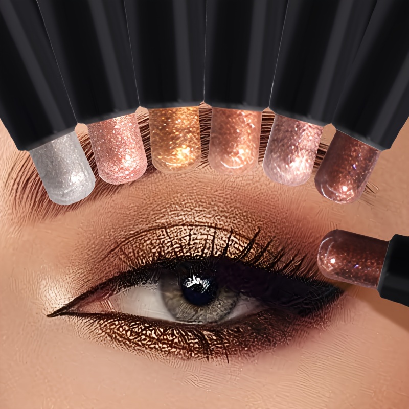multifunctional shimmer eyeshadow pen set 6 colors waterproof metallic matte eye shadow sticks colorful glitter eyeliner pencil long lasting high   neutral brown eyeshadow pencils set valentines day gift