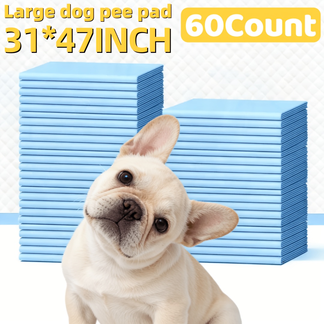 TEMU Xxxxl-32*48in-60pcs(big Dog), Upgraded Thickened Super Absorbent Leak-proof Training Pads, Pet Pads Suitable For Puppies, Large Dogs, Very