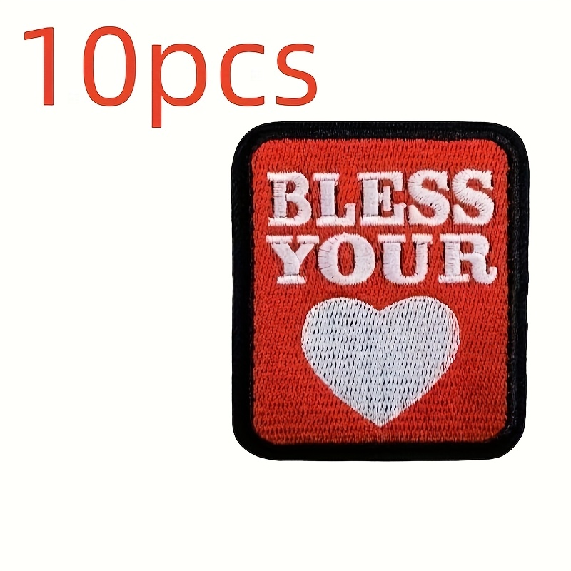 TEMU 10pcs Of Unique Letters Ironing Patches - Sewn Hats, Bags, Shoes, Clothing, Durable Rust Or Sewing, Versatile Fashion Accessories