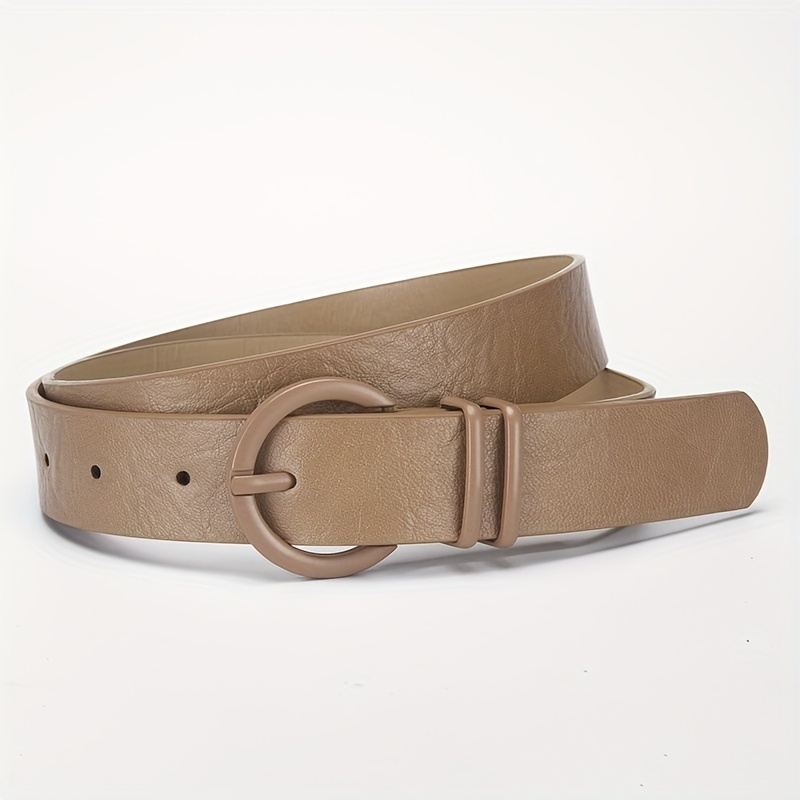 TEMU Ceinture pour femmes version coréenne, boucle à aiguille en PU, peinture en aérosol, ceinture de jeans tendance et polyvalente