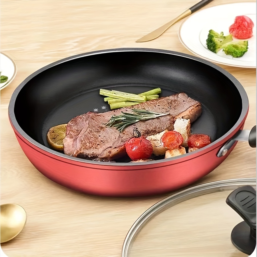 9 5 inch non stick   with cast iron handle dishwasher safe   lid compatible with   and induction cookers with german non stick technology for frying steaming and sauteing details 9