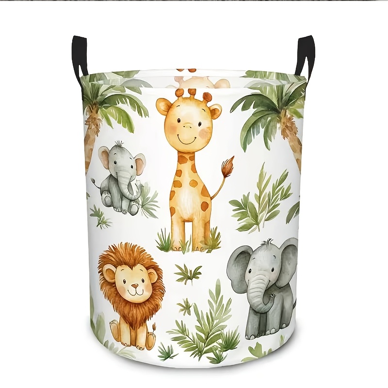 TEMU 1pc Cesta de Ropa Grande con Diseño de Animal, para Almacenar Ropa Sucia. Tiene una Capacidad Espaciosa y , Ideal para Usar en el Baño o para
