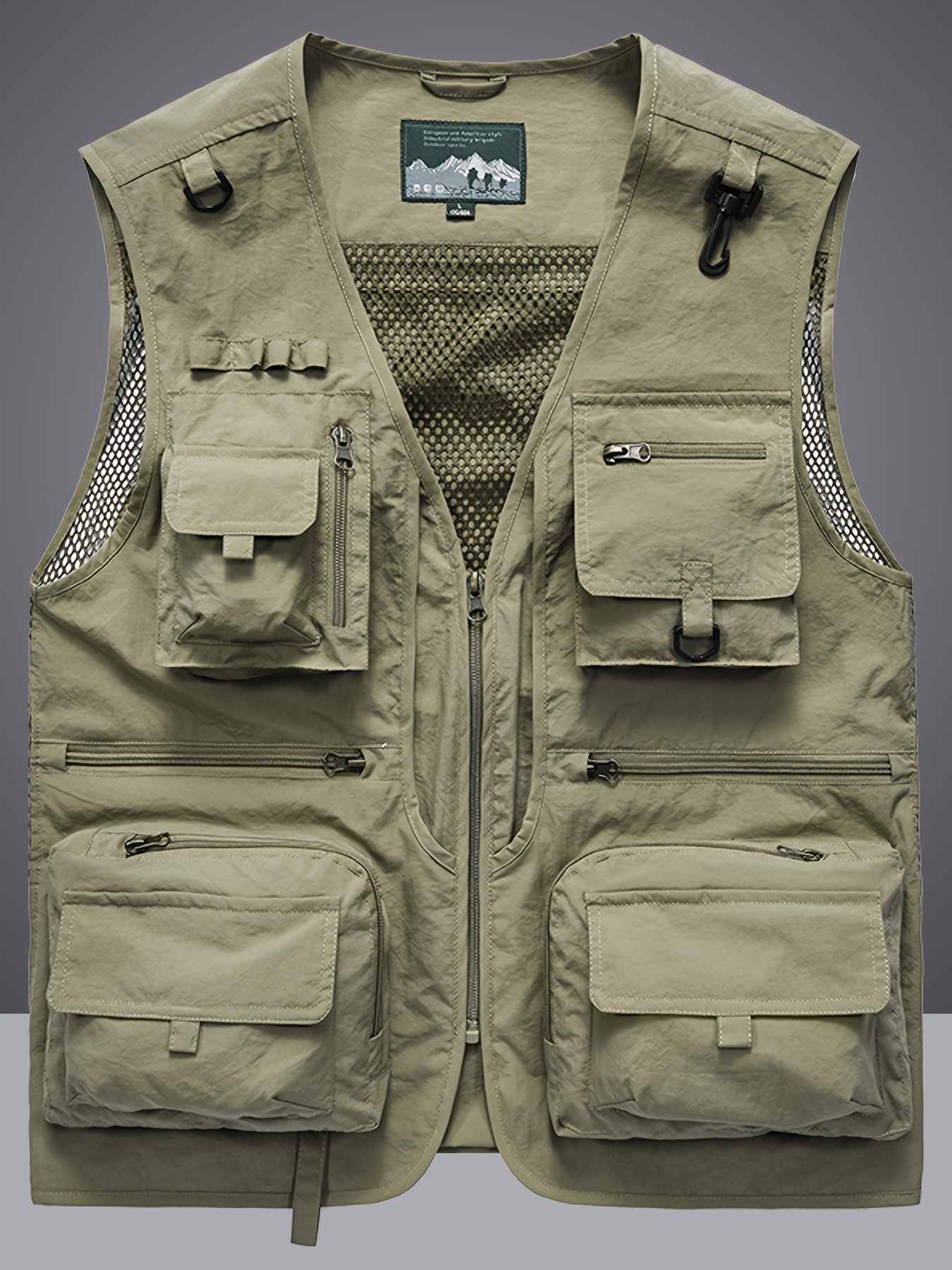 Breathable Nylon Men's Outdoor Cargo Vest Jacket Men's Zip - Temu Canada