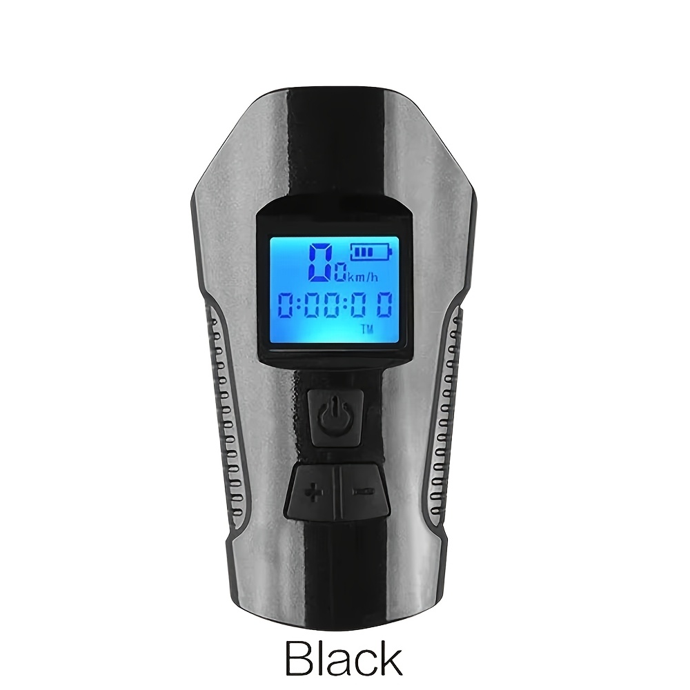 TEMU Bicycle Light Set, Bike Front Light With Horn And Speedometer, Usb Rechargeable Front Light