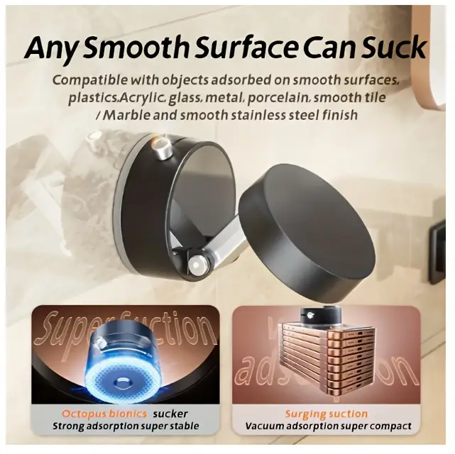 360 rotatable magnetic mobile phone holder vacuum magnetic suction cup folding rotating bracket foldable and adjustable multi functional vacuum suction cup bracket with double sided suitable for environments details 4