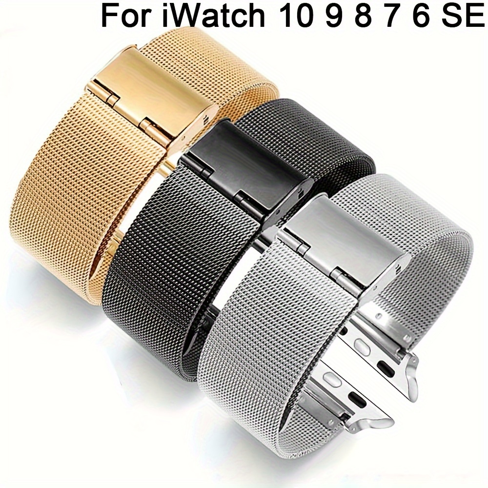 

Thin Stainless Steel Strap For Apple Series 10 6 Se 5 4 3 Iwatch 49mm 46mm 45mm 44mm 42mm 41mm 40mm 38mm