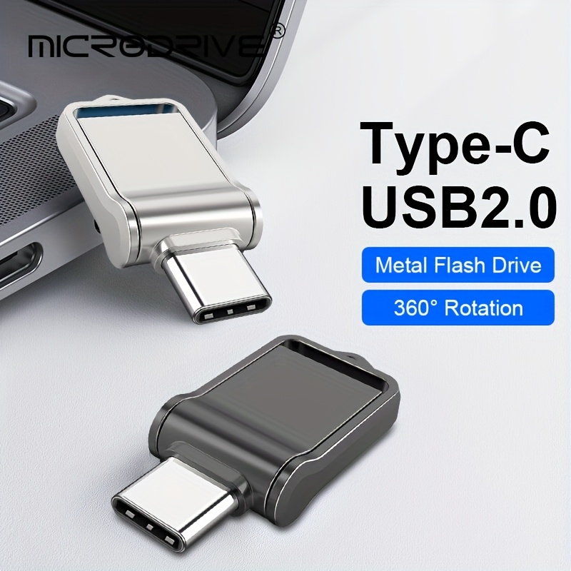 

High Quality Usb2.0 Mobile Typc-c Or Computer Usb Flash Drive Metal U Disk -32gb/64gb/128gb Storage - Ultra-portable, Data Transmission Typc-c Adaptated, Laptop Card Read