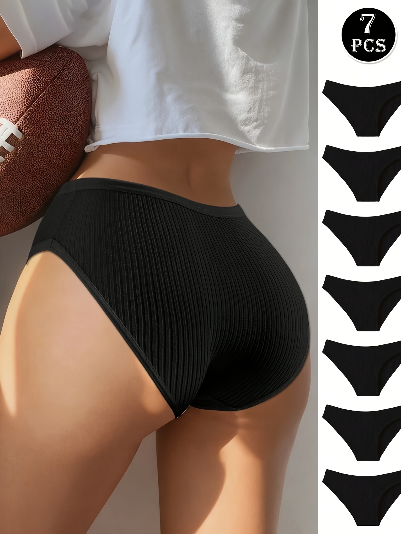7 pack womens elegant briefs full coverage underwear with     waistband solid color non panties 7 individually wrapped pack for daily wear hand washable discreet for gifting or use stock  