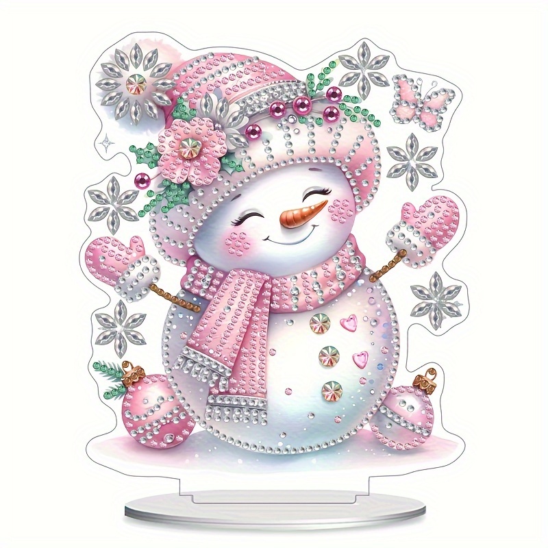 

[top-] Zanbee 5d Diy Christmas Diamond Art Kit - Snowman Shaped , Set For Bedroom Decor, For Parties