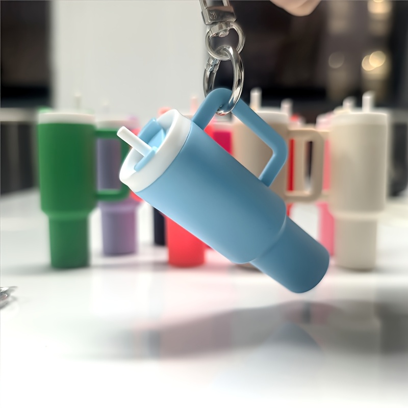 

Mini Bottle Shaped Pvc Keychain - Portable Lipstick & Accessory Holder, Carabiner For Sports And Party Favors - Unique Key Ring For Birthdays & Holidays, Assorted Colors Pack