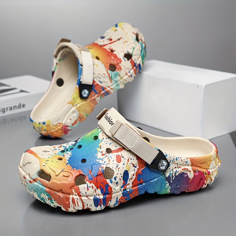Graffiti print Clogs Spring Step Clogs Womens 6 Silver Ferrara Graffiti Print  main image 3