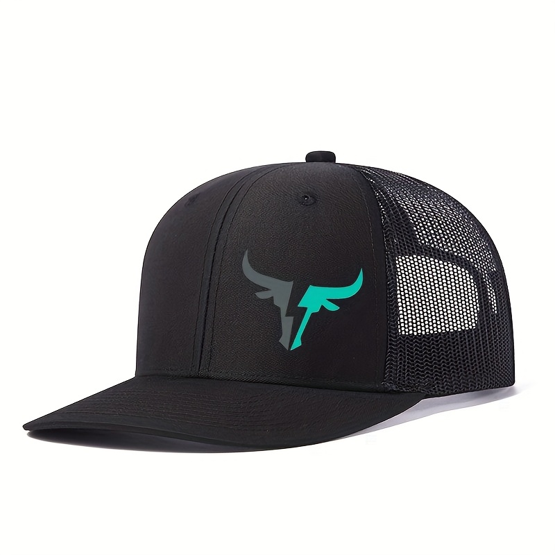 TEMU Fashion Printed Baseball , Unisex Outdoor Sports Hat, Adjustable Trucker
