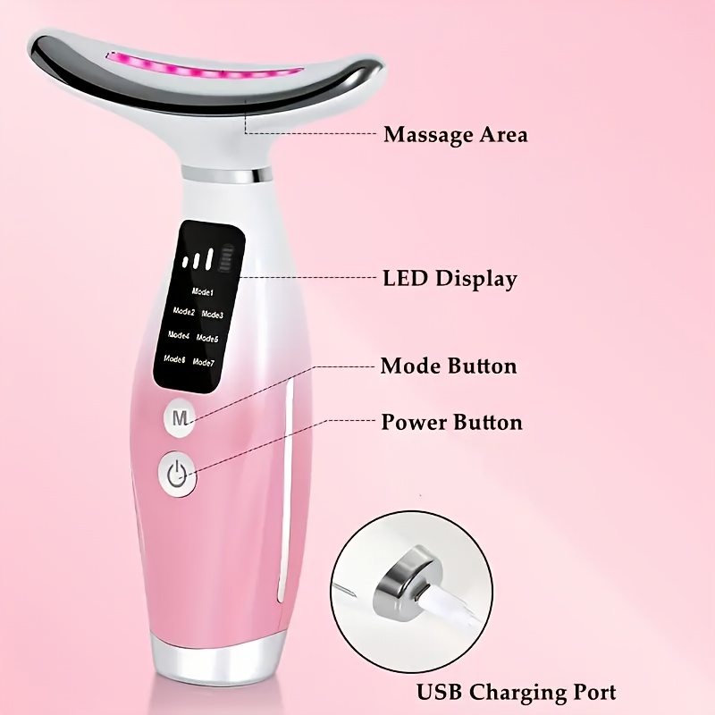 a rechargeable beauty device for and neck with 7 massage making it for women and girls details 3