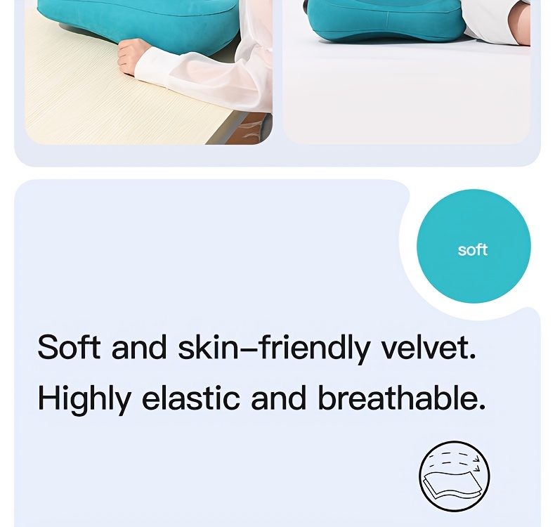 teal inflatable lumbar support pillow ergonomic   with pressure relief design for long distance flights high speed trains office use washable synthetic fiber   season   flight   accessory   design inflatable travel pillow Product details 19