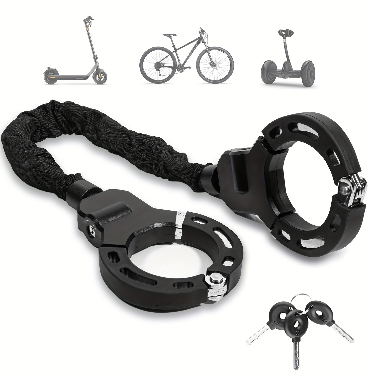 TEMU Electric scooter lock, E Scooter Schloss, schloss für e scooter, Handschellenschloss handschellenschloss, Fahrradschloss, ss für den E Scooter,