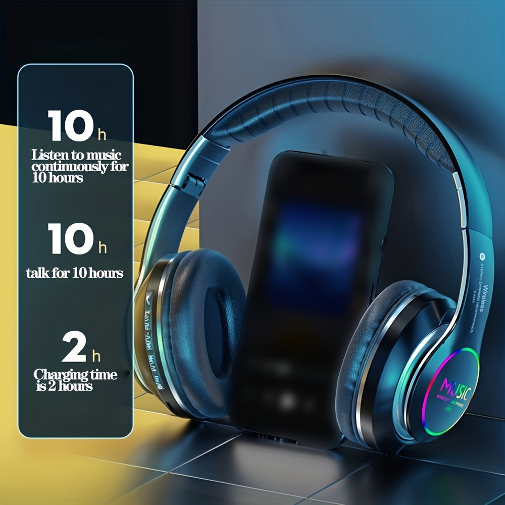 Headphone Bluetooth Jbl Vj033 VJ033 Headphone, With RGB Lights