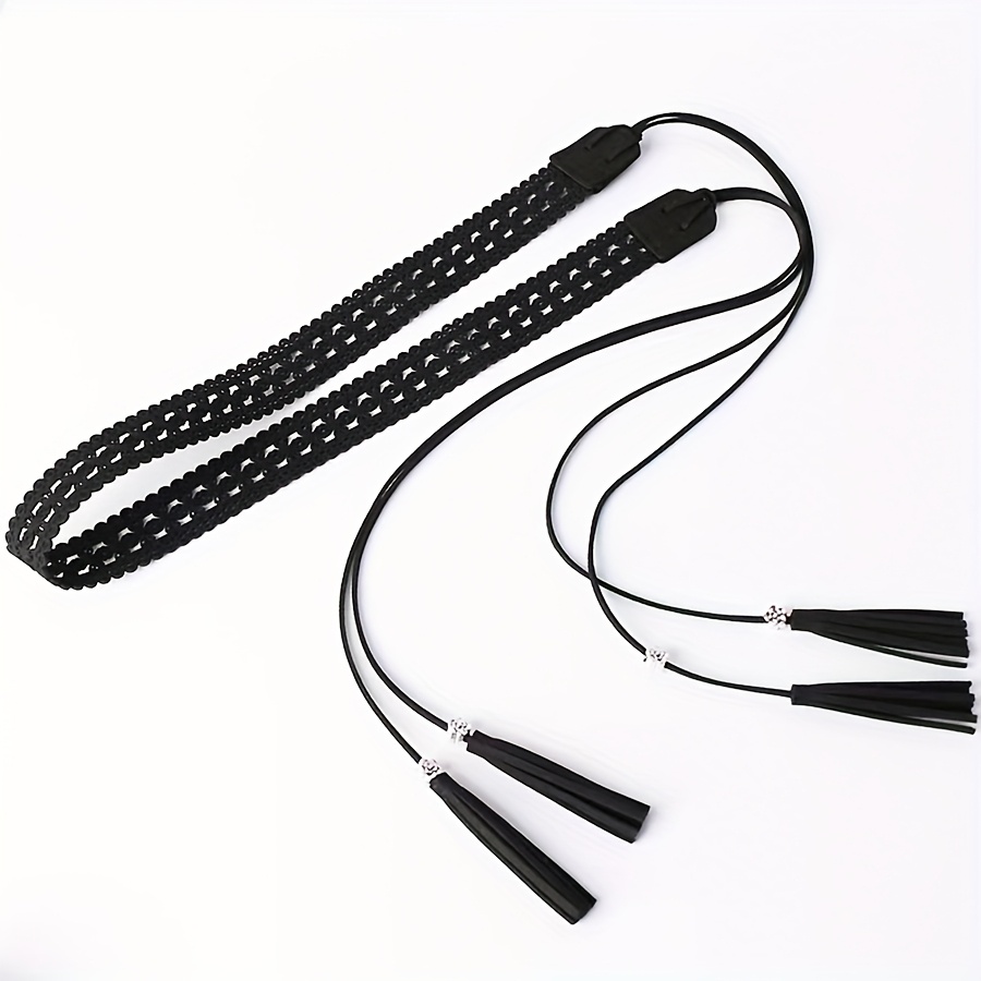1pc European And Bohemian Style Hollow-out Waist Rope Tie Knot Decorative Dress Belt