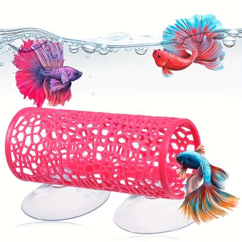Hamac Décoratif Pour Poissons Betta - Tunnel En Résine, Cachette Et Repos, Pour Aquarium