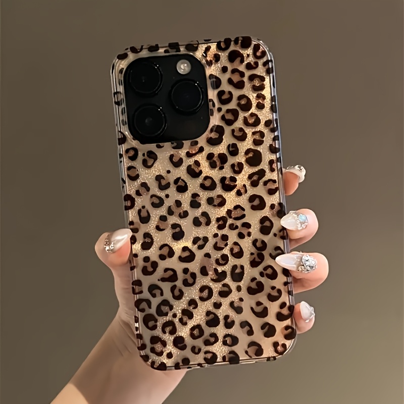 Stylish Leopard Print Phone Case Suitable for Apple iPhone 11/12/13/14/16/15/14/13/12/11 Pro Max XS/XR/X/7/8/Plus - Perfect Gift for Girlfriend, Boyfriend, Valentine's Day, Christmas, Easter FYD Tin Foil - Transparent White-Leopard Pattern 126DM - Image 3