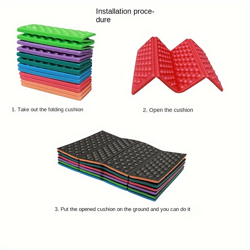 Outdoor supplies XPE foam four-fold folding foam cushion anti