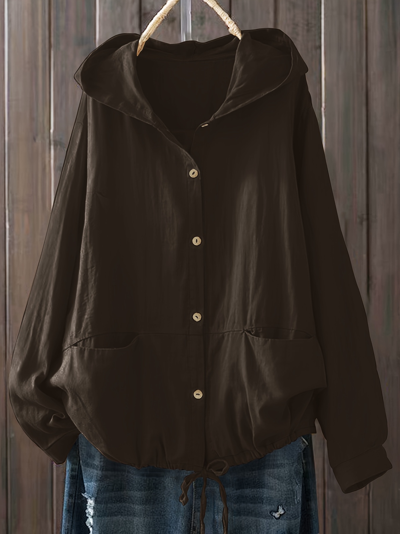 talla   - talla   - xiaofu   popular extensión   moda talla   ropa de mujer bolsillo con capucha color   estilo elegante y   chaqueta de mujer
