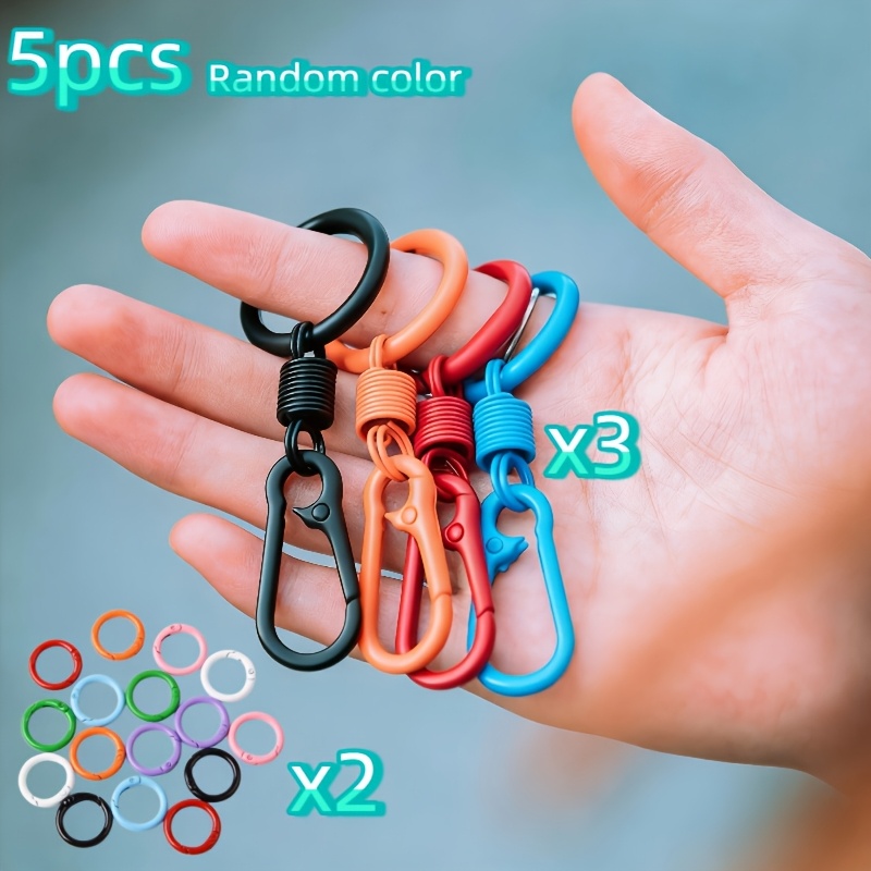 TEMU 5pcs Couleurs Aléatoires (Série Clair/Ténébreuse) Tirettes de Fermeture Éclair Antivol, Boucles Ronde, Boucles de Sécurité Anti-OUverture de Sac