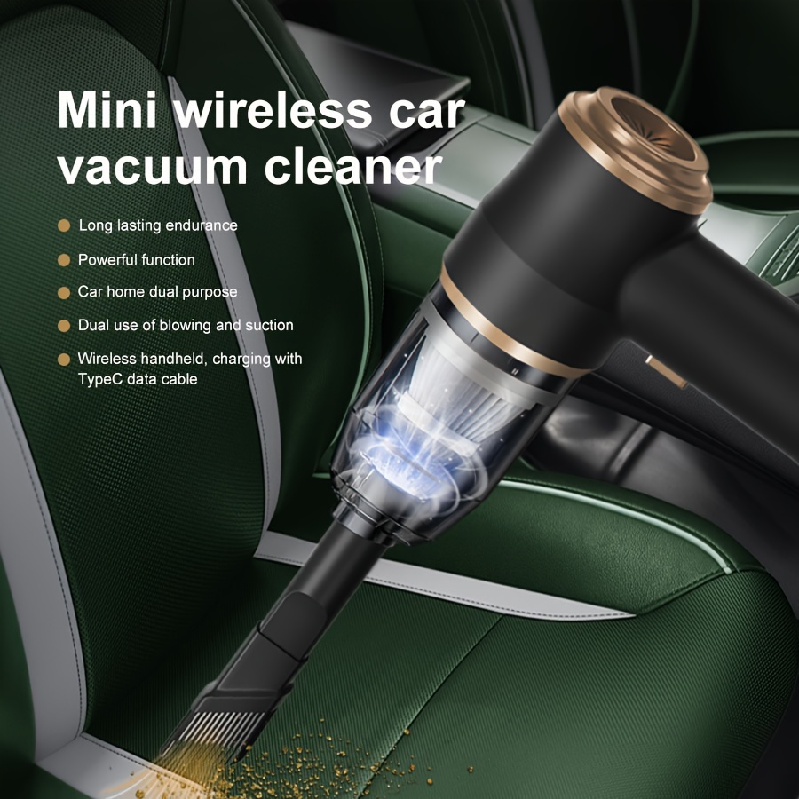 

Wireless Portable , Rechargeable, 2000 * 2 Milliampere Battery, Suction 5000pa, Blowing And Suction, Suitable For Multifunctional - Small Appliance Cleaners In Automobiles And Households