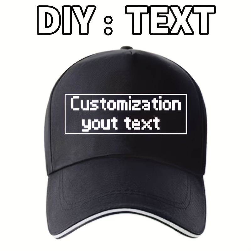 TEMU [Article personnalisé] Casquette de baseball personnalisée ultra-performance, cadeau pour amis et famille, cadeau unisexe - Chapeau à bec
