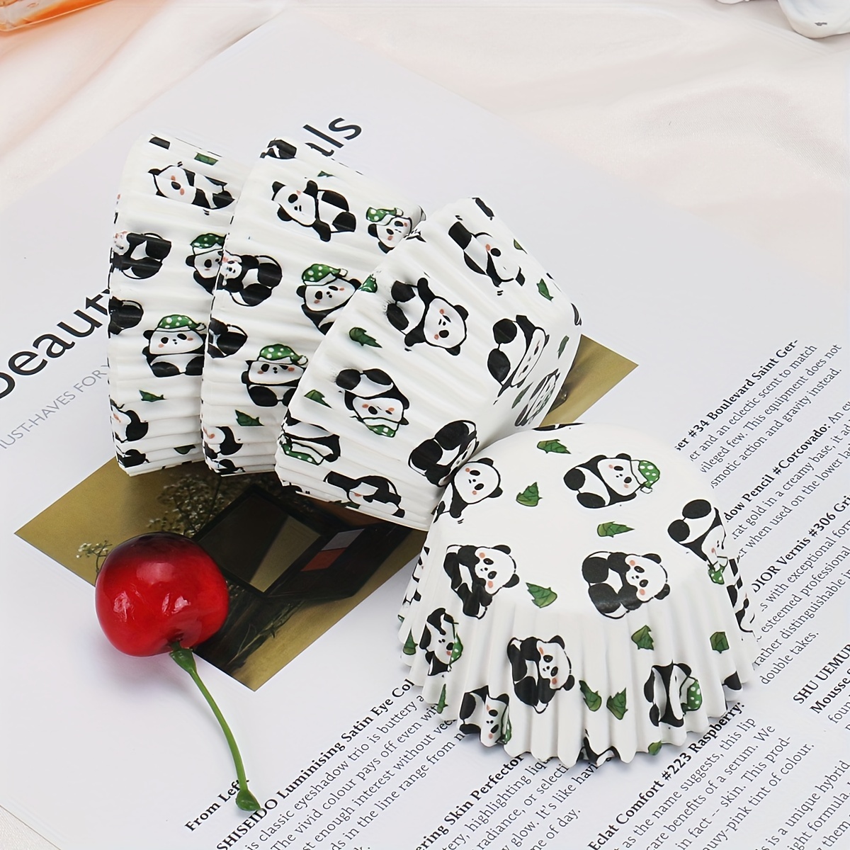 Image of Panda Pattern Theme Dessert Paper Cup Birthday Party Master With Cake Paper To Greaseproof Paper Set Of 100