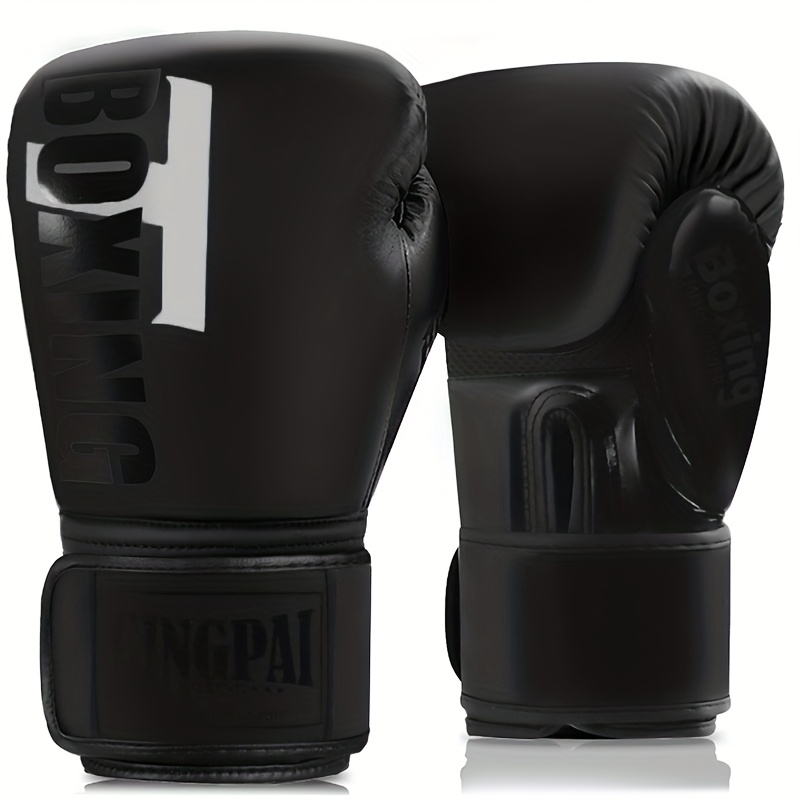 TEMU Une paire de gants de boxe en PU avec respirante