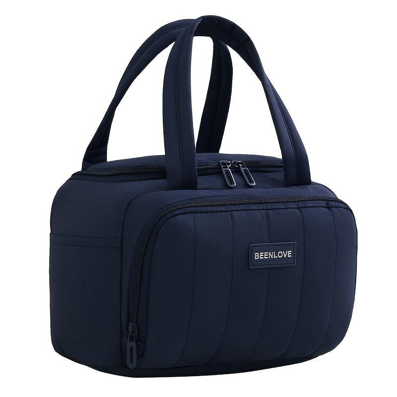 TEMU Simple Portable Lunch Box Bag With And High-end Storage, Meal Bag, Bento Box, Insulated Bag, Office Worker, Multi Pocket Rice Bag, Essential